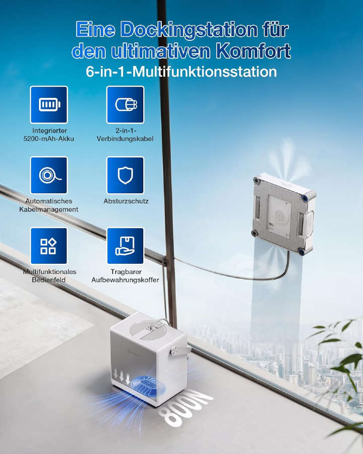 ECOVACS Fensterreinigungsroboter WINBOT W2S OMNI mit Station